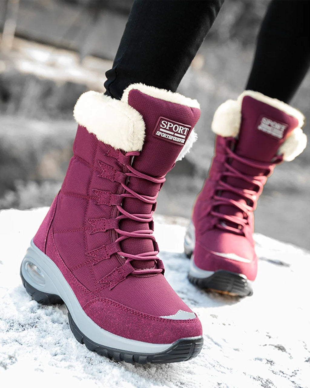 Bota forrada deals impermeavel